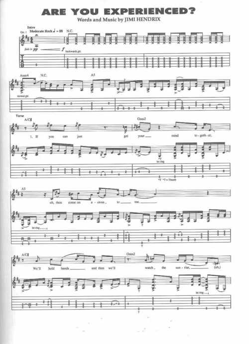 Product picture Jimi Hendrix - Are You Experienced Sheet Music (Songbook)