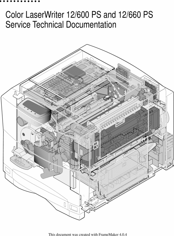 Product picture Apple Color LaserWriter 12/600 PS & 12/660 PS Service & Repair Manual